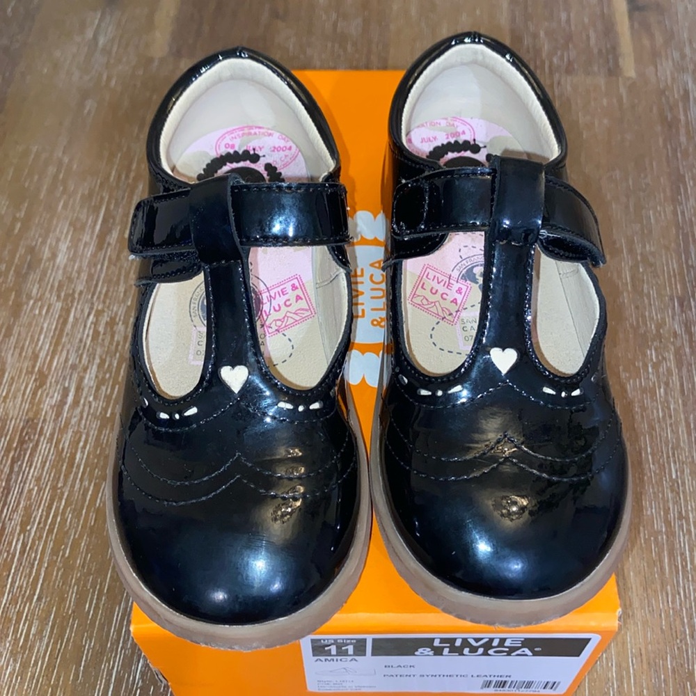Livie & Luca Black Patent Leather “Amica” Mary Janes